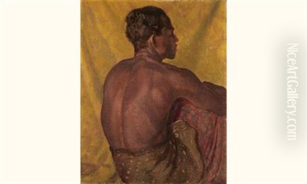 Portrait D'homme De Dos Oil Painting by Alexander Evgenevich Iacovleff