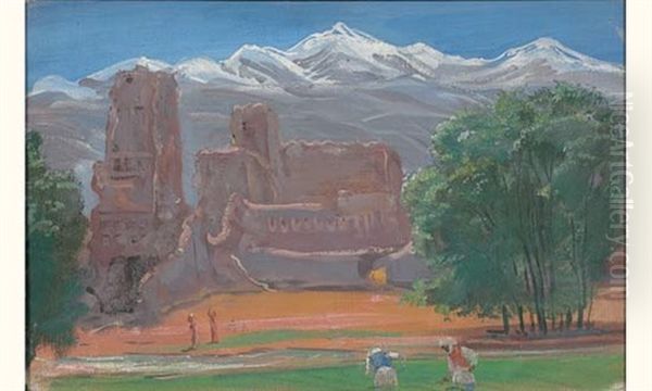 Paysage Asiatique Oil Painting by Alexander Evgenevich Iacovleff