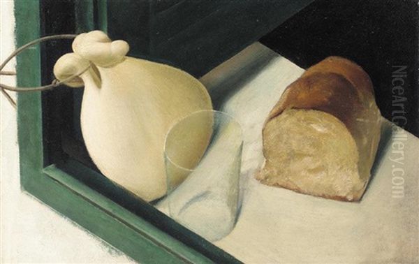 Still Life With A Provolone Cheese Oil Painting by Alexander Evgenevich Iacovleff