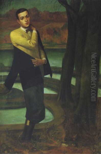 Pierrot Oil Painting by Alexander Evgenevich Iacovleff