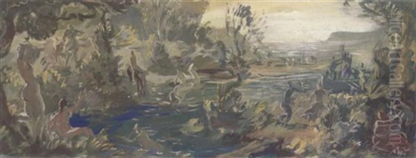 Allegory Oil Painting by Alexander Evgenevich Iacovleff