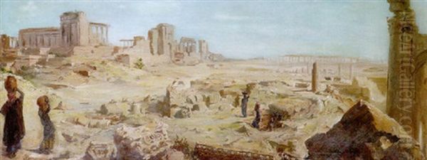 View Of Palmyre Oil Painting by Alexander Evgenevich Iacovleff