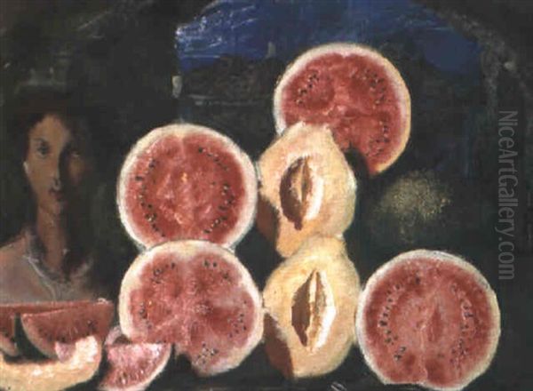 The Melon Stall Oil Painting by Alexander Evgenevich Iacovleff