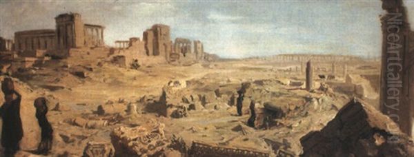 Vue Panoramique De Palmyre Oil Painting by Alexander Evgenevich Iacovleff