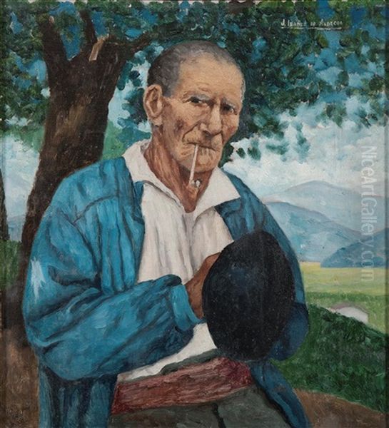 Vasco Oil Painting by Julian Ibanez de Aldecoa