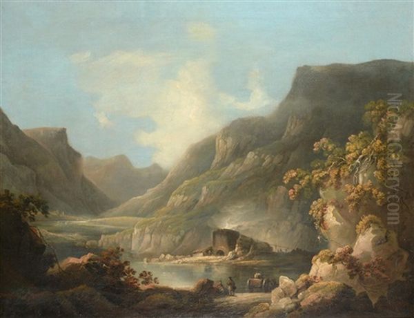 Lead Mining At Southwaite, Cumberland Oil Painting by Julius Caesar Ibbetson