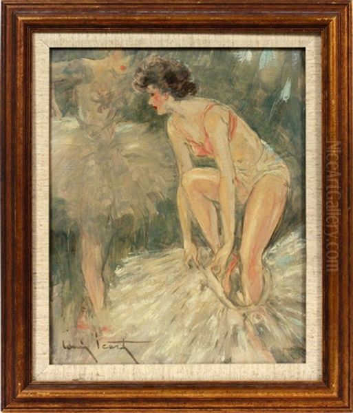 Dansouses De Cirque Shaballant Oil Painting by Louis Icart