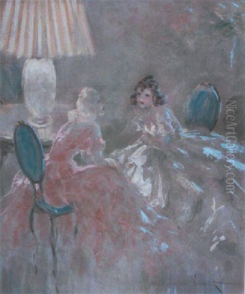 La Conversation Au Salon Oil Painting by Louis Icart