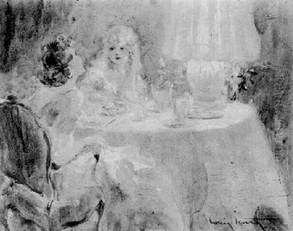 Diner Intime Oil Painting by Louis Icart