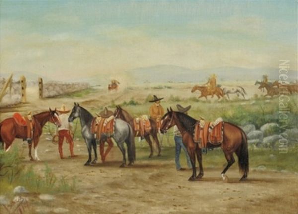 Rumbo Al Corral Oil Painting by Ernesto Icaza
