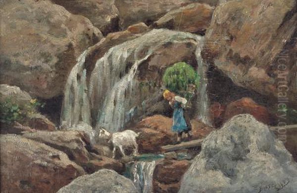 Un Passo Difficile Oil Painting by Enrico Pistilli