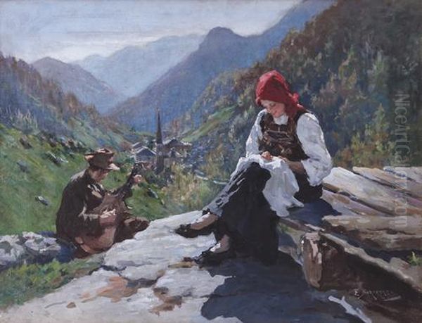 Ore Serene Oil Painting by Enrico Pistilli