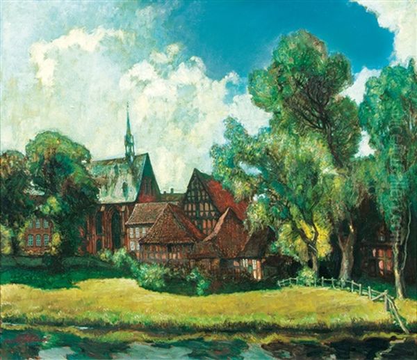 Kloster Lune Oil Painting by Arthur Illies