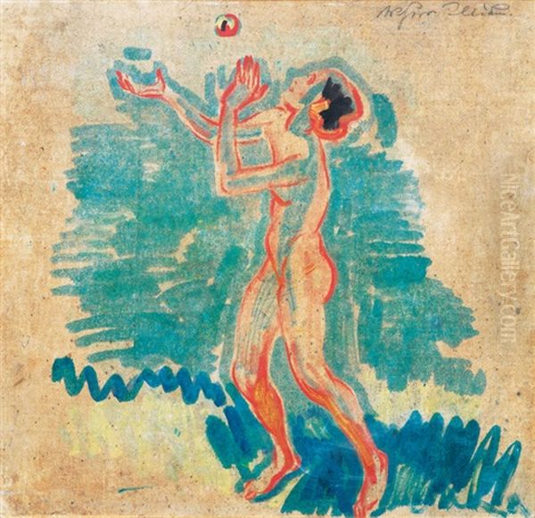 Ballplayer Oil Painting by Arthur Illies