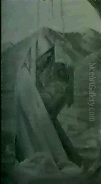 Mother With Baby In Cradle Oil Painting by Joseph A. Imhof