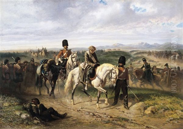 Na De Strijd - Tafereel Uit De Krimoorlog 1853-1856 Oil Painting by A. Jules Van Imschoot