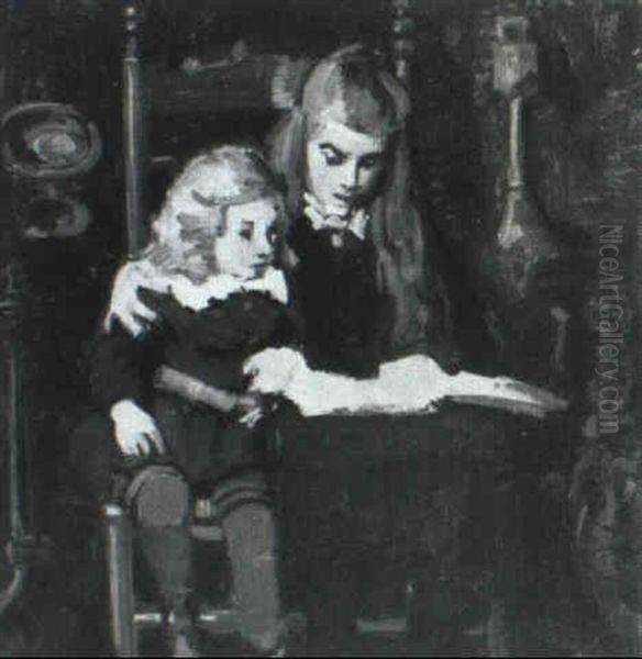 The Reading Lesson Oil Painting by Henry van Ingen