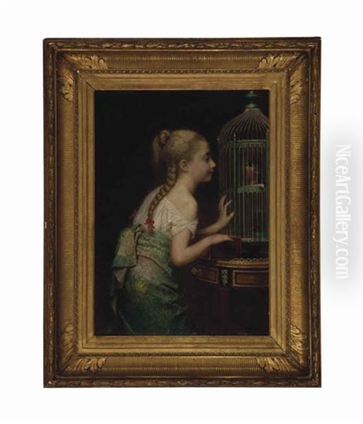 The Singing Lesson Oil Painting by  Ingomar (Ignaz Frankel)