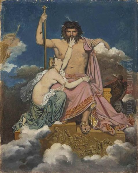 Jupiter Et Thetis Oil Painting by Jean Auguste Dominique Ingres