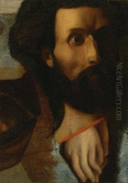 Head Of St. And Hands Of St. John (sketch For Jesus Remet A Saint Pierre Les Clefs Du Paradis) Oil Painting by Jean Auguste Dominique Ingres