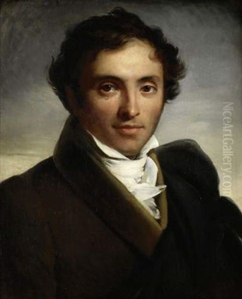Portrait Du Sculpteur Jean Pierre Cortot Oil Painting by Jean Auguste Dominique Ingres