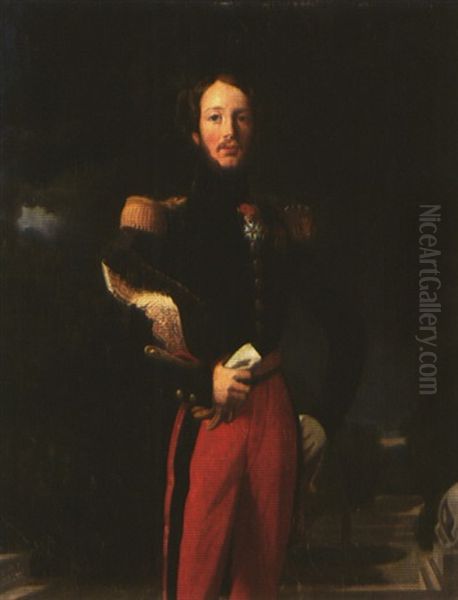 Ferdinand-philippe, Duc D'orleans, Devant Le Pard De Saint-cloud Oil Painting by Jean Auguste Dominique Ingres