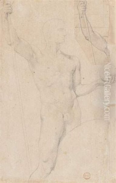 Etude Pour L'apotheose De Napoleon Pour Le Plafond De L'hotel De Ville De Paris Oil Painting by Jean Auguste Dominique Ingres