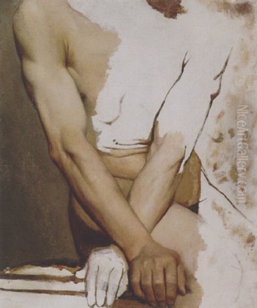 Man's Arm And Torso Oil Painting by Jean Auguste Dominique Ingres