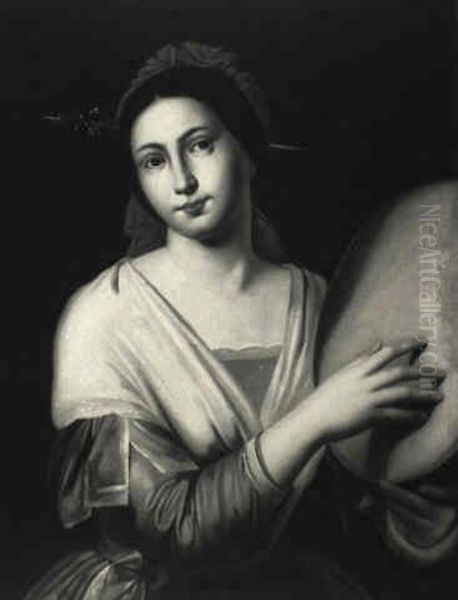 Jeune Belle Avec Tambour De Basque Oil Painting by Jean Auguste Dominique Ingres