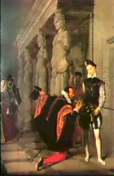 Don Pedro Of Toledo Kissing The Sword Of Henry Iv Oil Painting by Jean Auguste Dominique Ingres