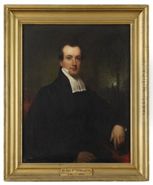 Portrait Of The Right Reverend William Heathcote Delancey (1797-1865) Oil Painting by Henry Inman