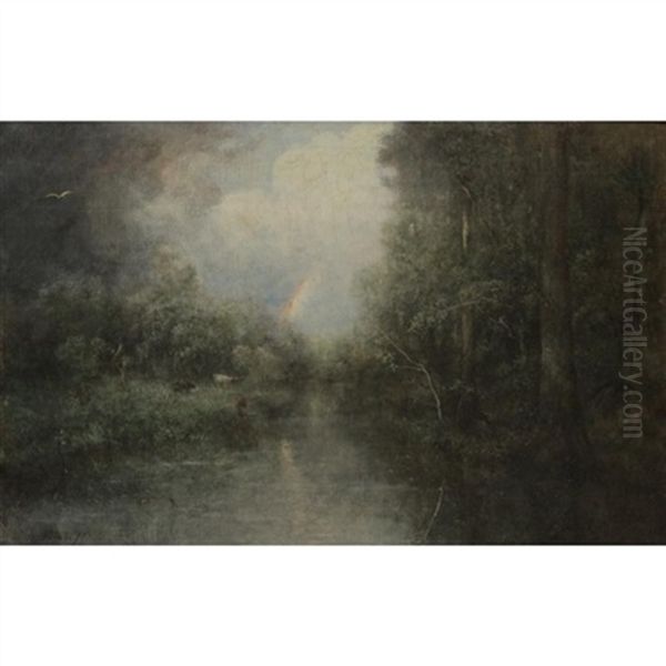 Rainbow Oil Painting by George Inness Jnr.