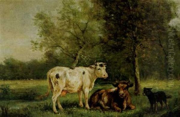 In The Pasture Oil Painting by George Inness Jnr.
