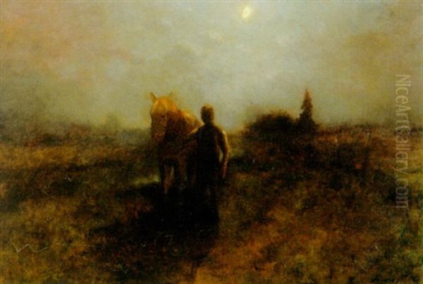 End Of The Day Oil Painting by George Inness Jnr.