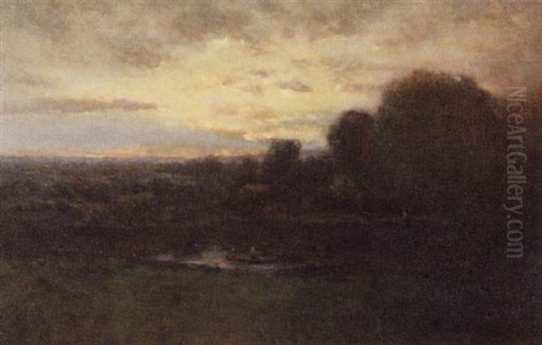Summer Landscape Oil Painting by George Inness Jnr.