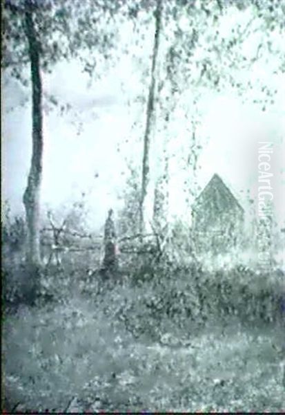 A Walk In The Country Oil Painting by George Inness Jnr.