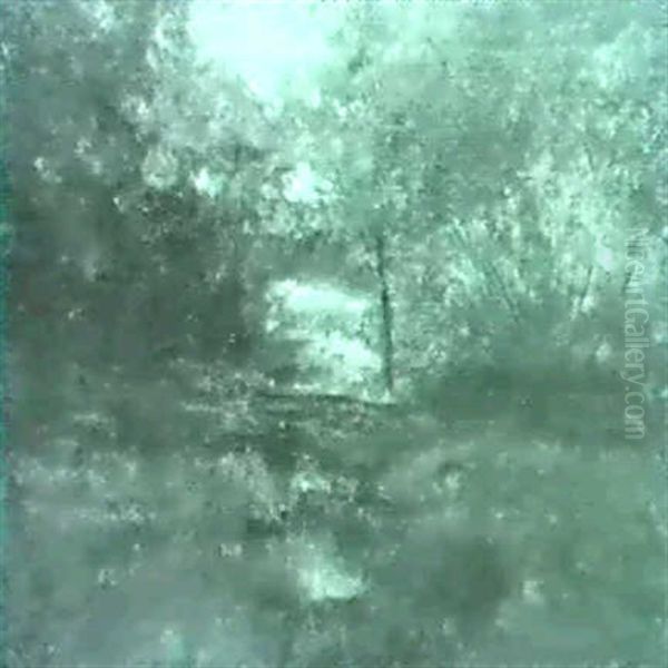 Forest Landscape In Greens Oil Painting by George Inness Jnr.