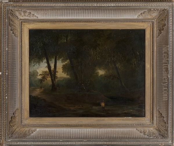 Wooded Landscape Oil Painting by George Inness