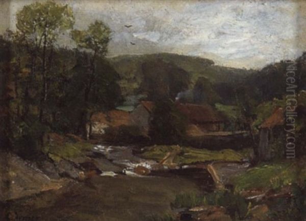 Landschaft Mit Gehoft Im Teutoburger Wald Oil Painting by Carl Irmer