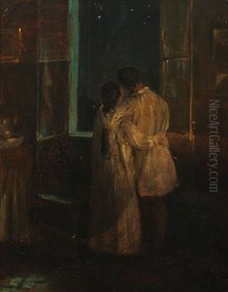 On Honeymoon Oil Painting by Valdemar Irminger