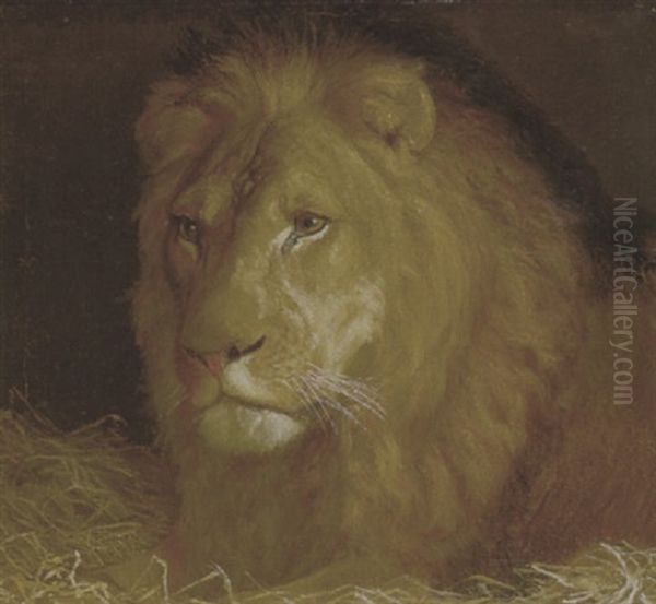 Liggende Hanlove Oil Painting by Valdemar Irminger