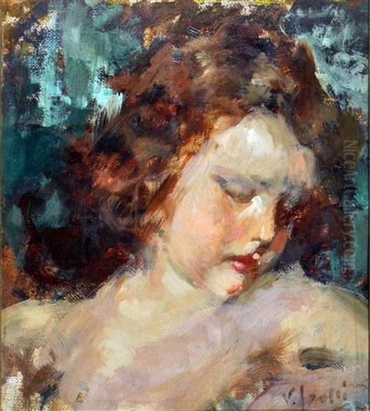 Bambina Oil Painting by Irolli Vincenzo