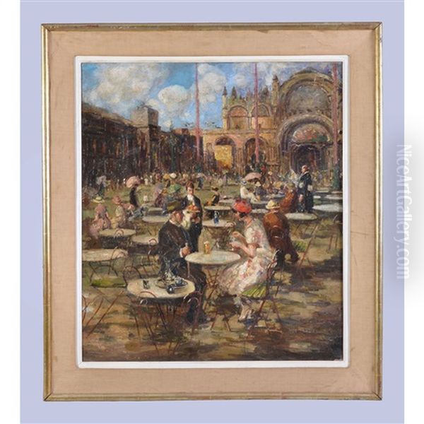 Piazza San Marco, Venice Oil Painting by Irolli Vincenzo