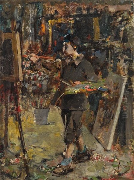 The Young Painter Oil Painting by Irolli Vincenzo