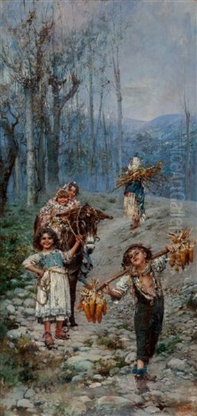 Harvest Time Oil Painting by Irolli Vincenzo