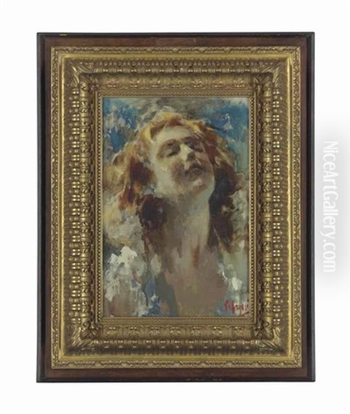 Portrait Of A Lady In Ecstasy Oil Painting by Irolli Vincenzo