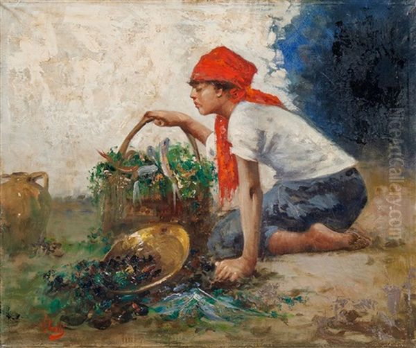 Kleiner Gemusehandler Oil Painting by Irolli Vincenzo