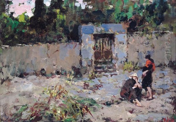 L'attesa Oil Painting by Irolli Vincenzo