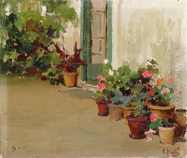 Terrasse In Amalfi Oil Painting by Irolli Vincenzo