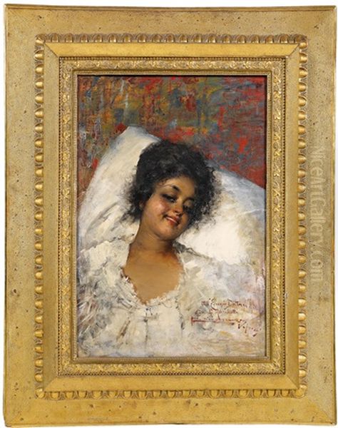 Bildnis Der Tochter Marchetti (?) Oil Painting by Irolli Vincenzo